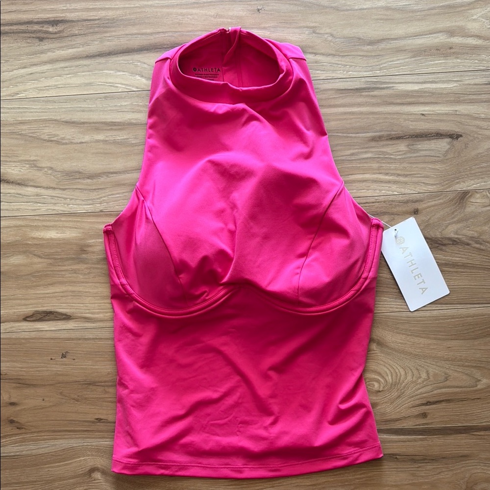 Athleta Maldives Sport Zip Tankini            Size 36 D/DD
